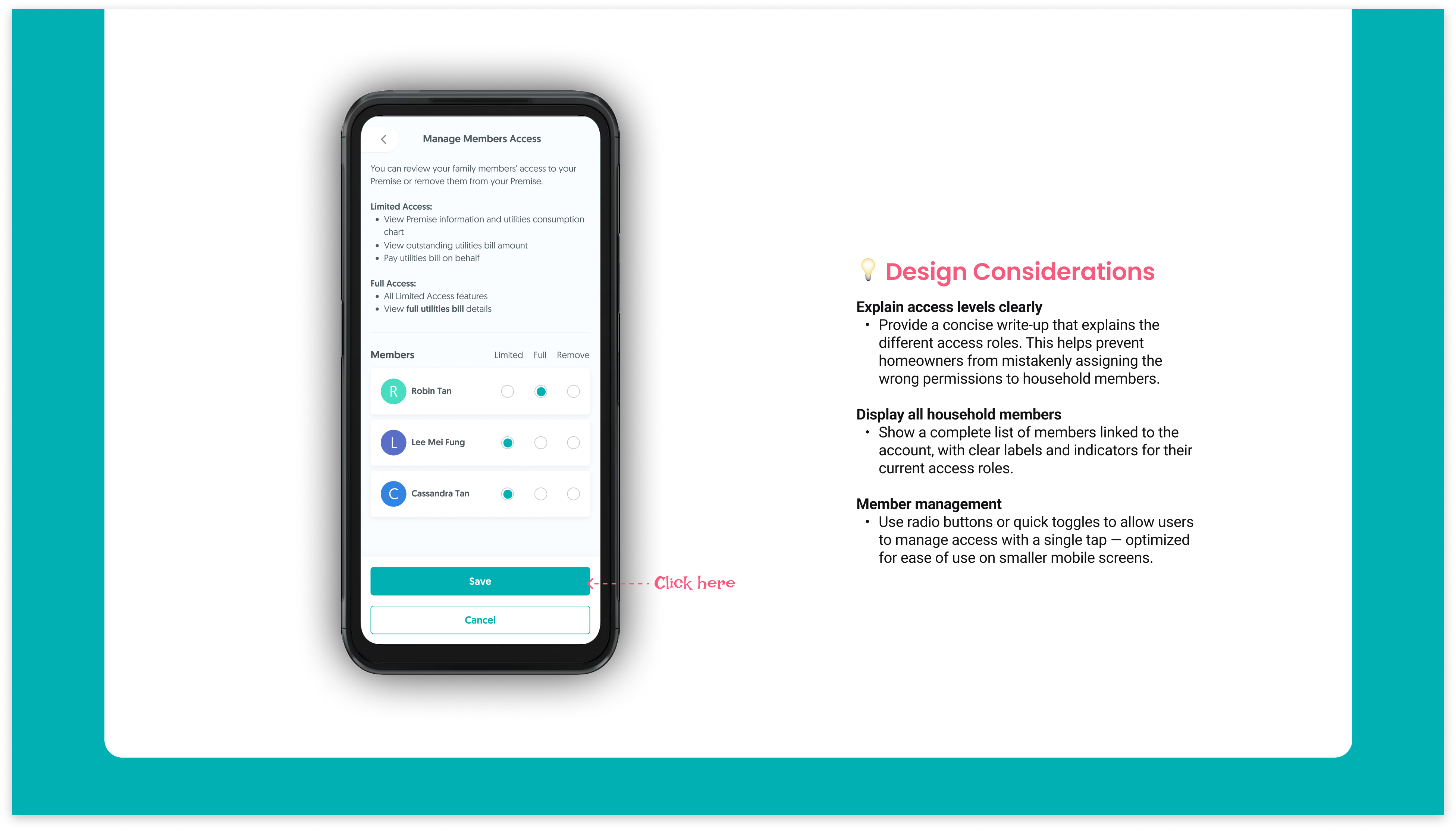 Description of final mockup